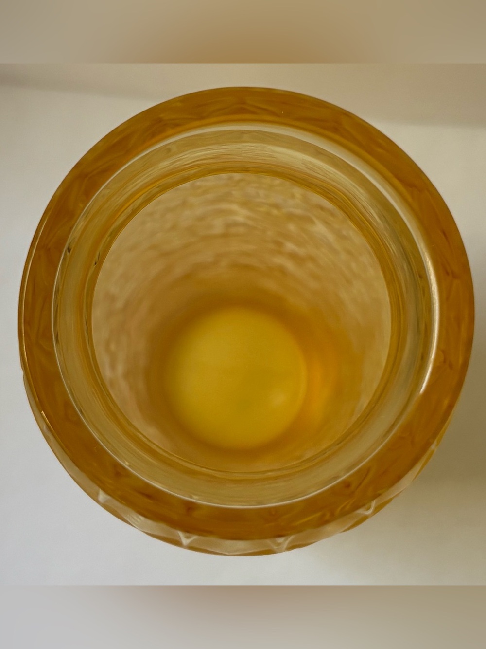 Lalique France Crystal Bougainvillea Vase Amber/Gold Frosted Floral 7”Vintage - Picture 10 of 10